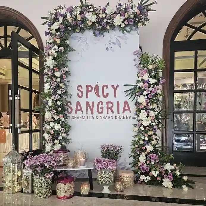 floral wedding welcome board sign